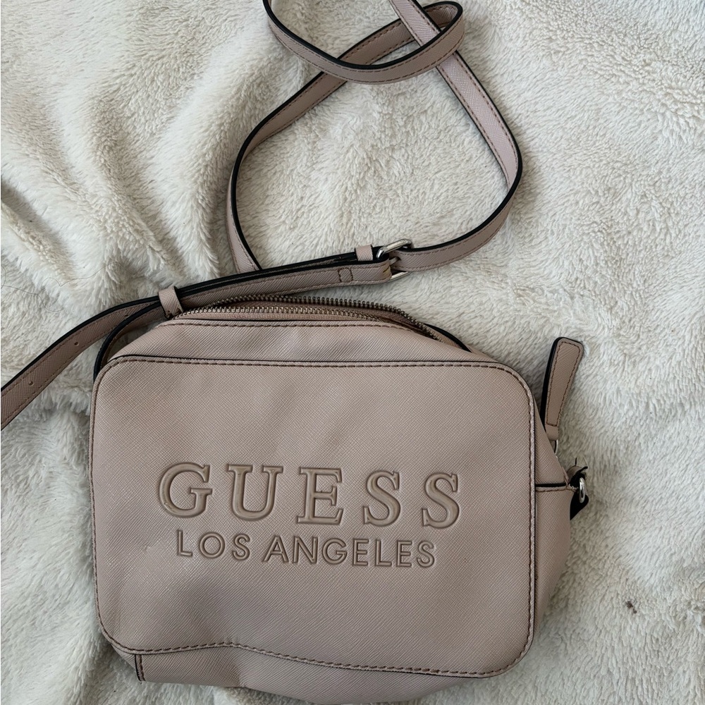 GUESS Los Angeles Beige Crossbody Bag